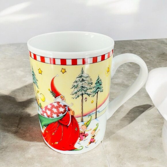 Mary Engelbreit Old World Santa Mug Cup Santa Ceramic Coffee Mug Cup 2001 VTG - Picture 1 of 16